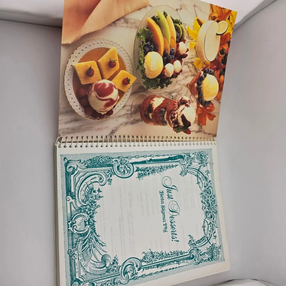 Beta Sigma Phi Cookbook Lot 3 Spiral Bound Vintage Americana Retro Culinary